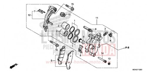 FRONT BRAKE CALIPER CRF450RE de 2014